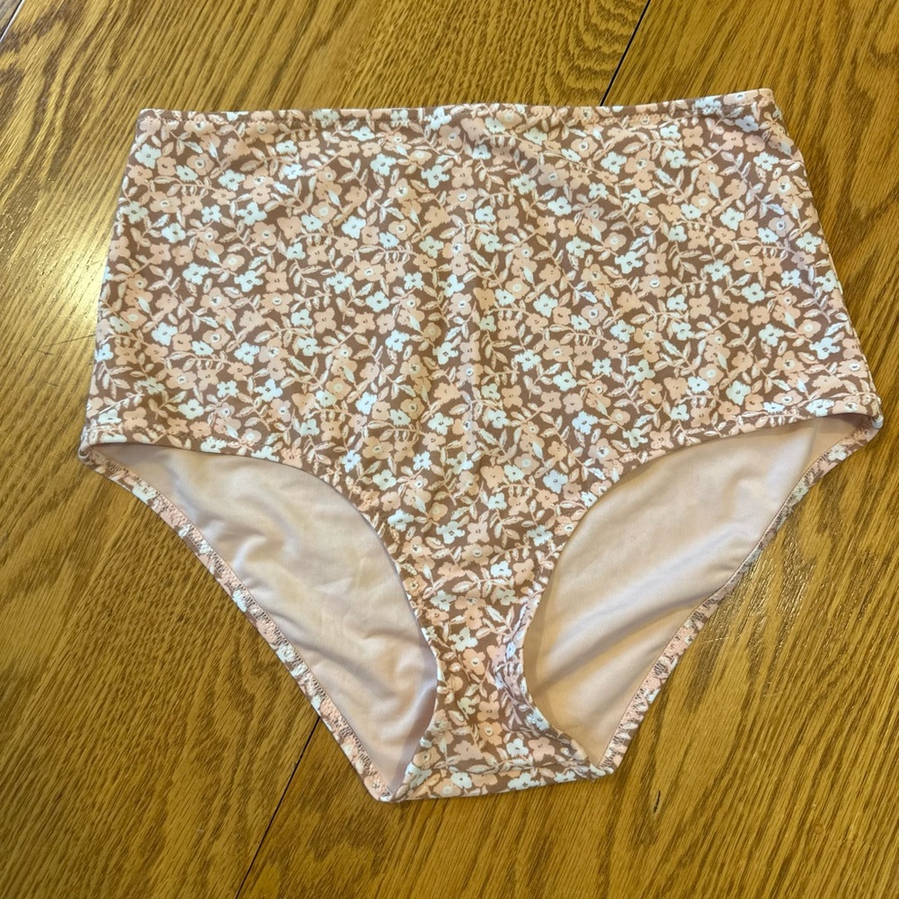 Aerie Floral High-Waisted Bikini Bottoms